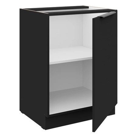 Zestaw mebli kuchennych narożny Brianza / Black 330x210 cm uchwyty krawędziowe szafki doskonale prezentują się w nowoczesnych wnętrzach