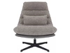 Fotel Felicia szary / szara ekoskóra funkcjonalny oraz nowoczesny fotel obrotowy z metalowymi nogami ozdobna poduszka