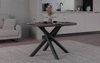 Stół Lyon 100x138 cm orzech wisconsin / czarny stylowy stół do jadalni osadzony na designerskich nogach typu pająk regulacja wysokości