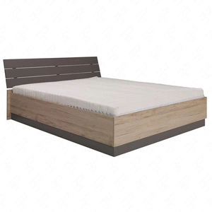 Łóżko z pojemnikiem Dione 160x200 cm san remo jasny / popiel funkcjonalny mebel do sypialni lub pokoju młodzieżowego