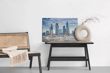 Obraz na płótnie londyńskie wieżowce 100x70 cm ponadczasowa ozdoba każdego wnętrza obraz w wyrazistej kolorystyce wysoka jakość wykonania
