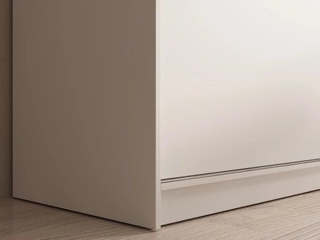 Szafa przesuwna z lustrem Hailey 180 cm biała prosta forma i minimalistyczny wygląd szafa idealnie wpasuje się do każdego wnętrza