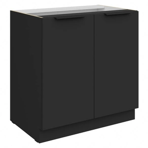 Szafka kuchenna stojąca z półką Alatri Bl 80 D 2F BB szafka odporna na uszkodzenia wykończenie frontów w technologii anti fingerprint