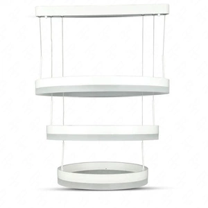 Lampa wisząca Ring biała 82W 3000K efektowna lampa sufitowa do wnętrz w stylu nowoczesnym oraz glamour funkcja ściemniania światła