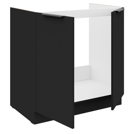 Zestaw mebli kuchennych narożny Brianza / Black 330x210 cm uchwyty krawędziowe szafki doskonale prezentują się w nowoczesnych wnętrzach