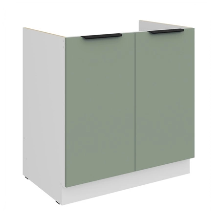 Zestaw mebli kuchennych narożny Treviso Wh 290x230 cm stylowe szafki kuchenne z frontami wykonanymi w technologii anti fingerprint