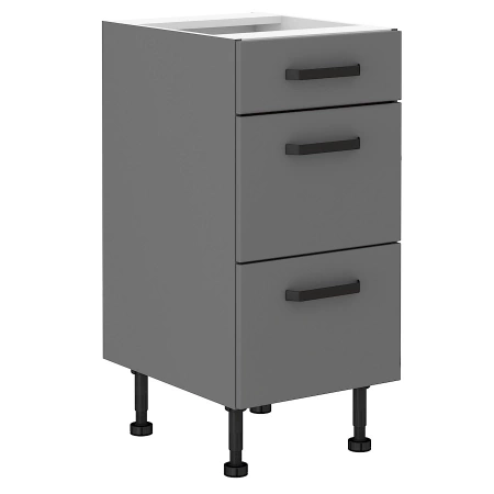 Zestaw mebli kuchennych Antri / Verdi 260 cm fronty szafek kuchennych wiszących wykończone ozdobnymi lamelami metalowe uchwyty