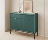 Komoda z szufladami Lovro 104 cm pastelowy zielony nowoczesny design zachwyci miłośników wyrazistych wnętrz