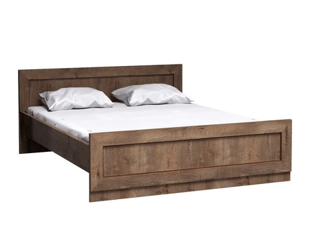 Łóżko Tade 160x200 cm dąb lefkas klasyczny styl idealne łóżko z wysokim zagłówkiem do sypialni lub pokoju młodzieżowego