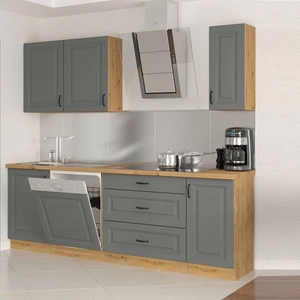 Zestaw mebli kuchennych Kea 230 cm szafki doskonale prezentują się we wnętrzach skandynawskich klasycznych oraz nowoczesnych