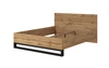 Łóżko Halle S 160x200 dąb wotan stylowy design stabilne łóżko do sypialni o ciekawej stylistyce uniwersalna kolorystyka
