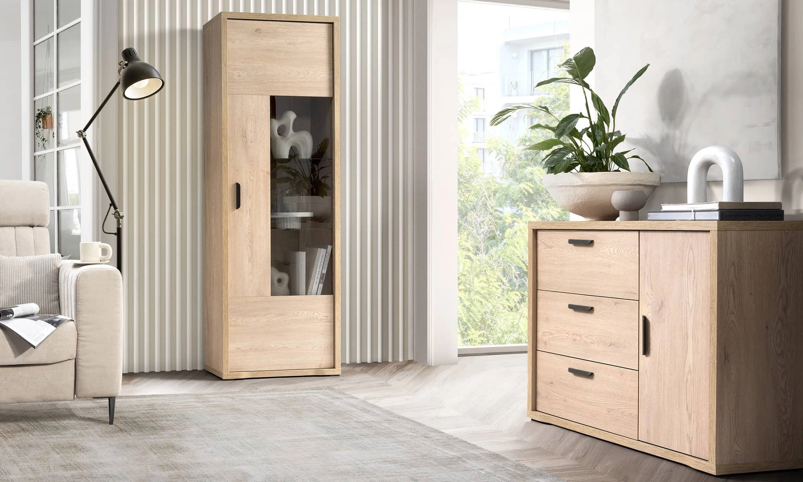 Witryna Grand 68 cm dąb cremona