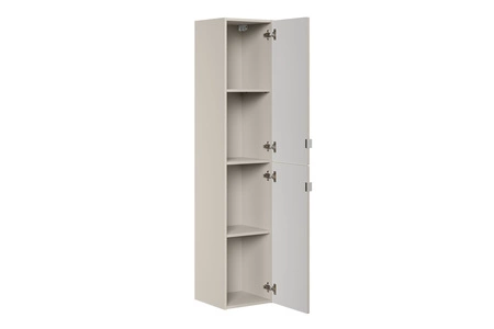 Słupek łazienkowy wiszący Bella 35 cm beżowy szafka odporna na działanie wilgoci i wysokiej temperatury fronty z frezowaną ramką