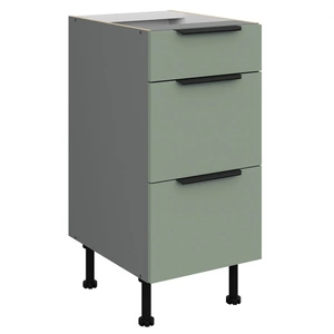 Szafka kuchenna stojąca z szufladami Treviso Ant 40 D 3S BB odporna na uszkodzenia wykończenie frontów w technologii anti fingerprint