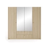 Szafa z lustrem Viki 213 cm dąb barista funkcjonalna szafa do sypialni lub garderoby w minimalistycznym stylu zaoblone boki szafy