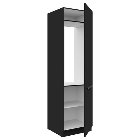 Słupek kuchenny Black 60 LO-210 2F szafka do zabudowy lodówki metalowe uchwyty szafka odporna na działanie wilgoci i uszkodzenia