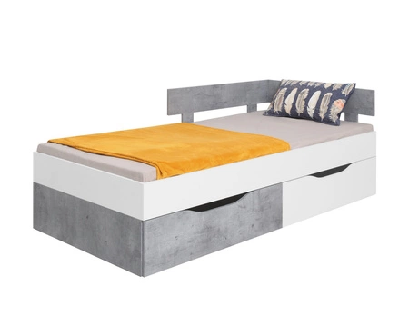 Zestaw mebli Epsilon biały / beton idealna propozycja do pokoju młodzieżowego lub dziecięcego w modnym stylu