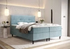 Łóżko kontynentalne Melba 180x200 turkusowe w nowoczesnym skandynawskim stylu z charakterystycznym wezgłowiem
