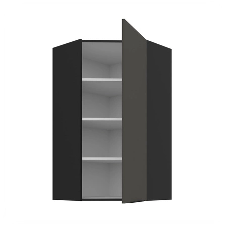 Szafka kuchenna narożna wisząca Aversa Bl 60x60 GN-108 1F odporna na uszkodzenia wykończenie frontów w technologii anti fingerprint