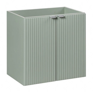 Szafka pod umywalkę Line Reed Green 60 cm szałwiowa nowoczesny design szafka odporna na działanie wilgoci ozdobne ryflowane fronty