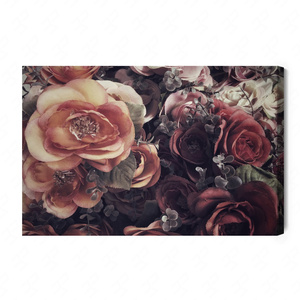 Obraz na płótnie herbaciane róże 100x70 cm ponadczasowa ozdoba każdego wnętrza obraz w stonowanej kolorystyce wysoka jakość wykonania
