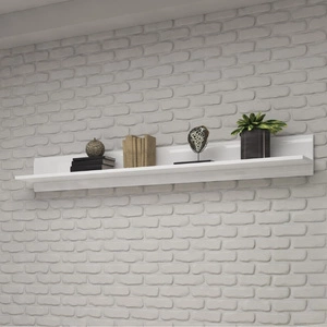 Półka Tulsa 180 cm biała / biały połysk nowoczesne i praktyczne rozwiązanie do salonu sprawdzi się we wnętrzu w stylu nowoczesnym i klasycznym