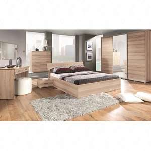 Zestaw mebli do sypialni Penelopa dąb sonoma jasny klasyczny design funkcjonalny i komfortowy zachwyci miłośników klasycznych wnętrz