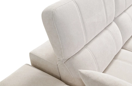 Narożnik z funkcją spania Penejos VI szary popiel lewostronny stylowy narożnik rozkładany z dwoma pojemnikami na pościel trwała tkanina