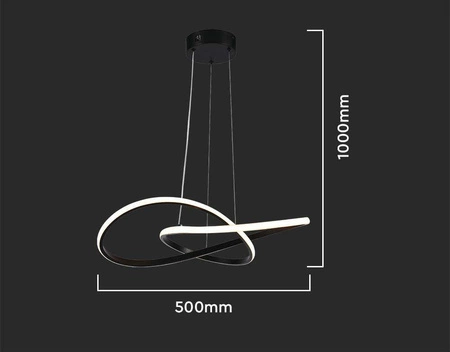 Lampa wisząca Bend czarna 20W 3000K designerska lampa LED elegancka forma w nowoczesnym stylu idealne dopełnienie salonu lub pokoju dziennego