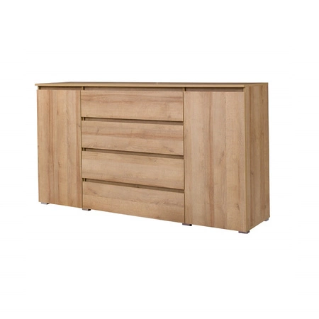 Komoda z szufladami Simple 184 cm dąb riviera funkcjonalny mebel do pokoju młodzieżowego salonu lub biura