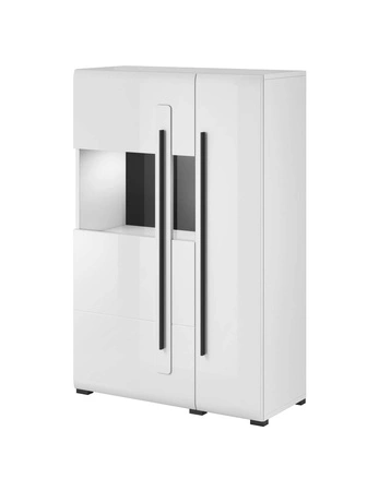 Zestaw mebli do salonu Tulsa biały / biały połysk nietuzinkowe i praktyczne meble atrakcyjne pod względem wizualnym oraz funkcjonalnym