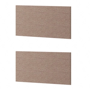 Panele tapicerowane Woow 48x95 cm brązowe dwa panele ścienne prostokąt melanżowa tkanina modne wykończenie każdej aranżacji