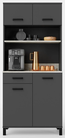 Kredens kuchenny Aigro 80 cm antracyt / beton smart idealny mebel kuchenny do aranżacji małego aneksu kuchennego bufet do kuchni