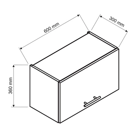 Szafka okapowa Zova W60 OKGR biała frezowany uchwyt szafka odporna na działanie wilgoci parę wodną i uszkodzenia solidne wykonanie