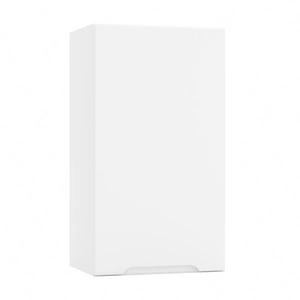 Szafka kuchenna wisząca Zova W45 biała szafka do kuchni odporna na działanie wilgoci i uszkodzenia stylowy frezowany uchwyt