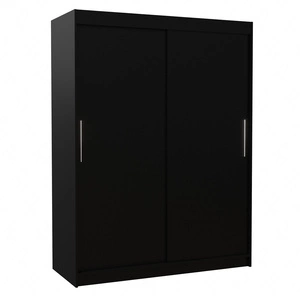 Szafa przesuwna Donna 150 cm czarna funkcjonalna szafa o uniwersalnym designie doskonała propozycja do sypialni lub przedpokoju