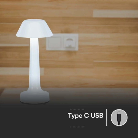 Lampka nocna Orbe biała 1W 3000K-6000K stylowy design solidne wykonanie lampka LED metalowa konstrukcja funkcja zmiany barwy światła