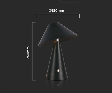 Lampka nocna Lively czarna 3W 3000K-6000K funkcjonalny element wystroju metalowa konstrukcja modna kolorystyka lampa do sypialni