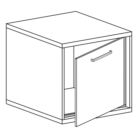 Szafka nocna Mediolan hikora elegancki design szafki wzbogacony o stylowe czarne dodatki idealna szafka nocna do sypialni