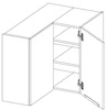 Szafka kuchenna narożna wisząca Snow 60x60 GN-72 2F szafka odporna na parę wodną wysoką temperaturę i rozlaną ciecz