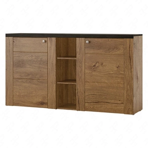 Komoda Larona 155 cm dąb lefkas / touchwood nowoczesny design idealna komoda do salonu sypialni lub biura prosta forma