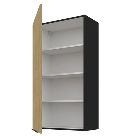 Zestaw mebli kuchennych Crotone 300 cm eleganckie szafki kuchenne z metalowymi uchwytami krawędziowymi szafka z koszem cargo