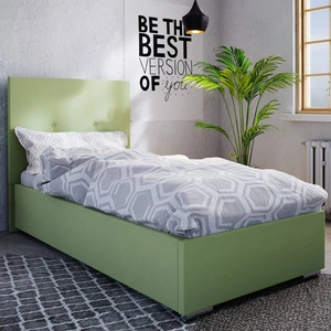 Łóżko tapicerowane Burgos 90x200 miętowe z zagłówkiem w nowoczesnym stylu idealne do pokoju młodzieżowego lub małej sypialni