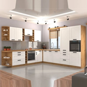 Zestaw mebli kuchennych narożny Luis 290x260 cm idealny do wnętrz w stylu klasycznym oraz nowoczesnym