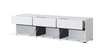 Szafka RTV Cross 180 cm biała nowoczesny design idealna szafka do salonu i pokoju dziennego geometryczny kształt
