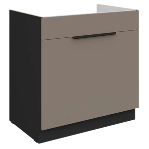 Szafka kuchenna pod zlewozmywak z szufladą Fiuggi Bl 80 ZL 1S BB fronty szafki kuchennej wykończone w technologii anti fingerprint