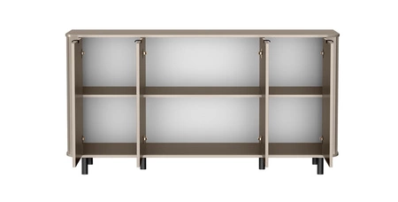 Komoda Novado 177 cm clay grey stylowa komoda o ponadczasowej elegancji z dekoracyjnymi frezowanymi frontami