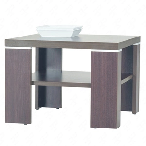 Stolik kawowy Kwadrat 60 cm kasztan wenge nowoczesny design mebla obrzeża stolika kawowego wykończone specjalną okleiną ABS