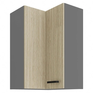 Szafka kuchenna narożna wisząca Chevron 60x60 GN-90 2F ozdobny dekor jodełki szafka odporna na działanie wilgoci i uszkodzenia