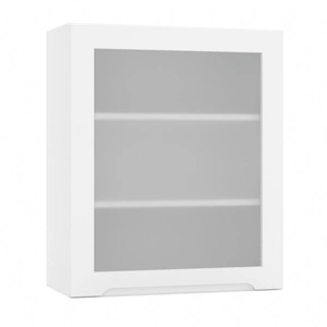 Szafka kuchenna wisząca Zova WS60 biała szafka do kuchni z przeszkleniem odporna na uszkodzenia stylowy frezowany uchwyt